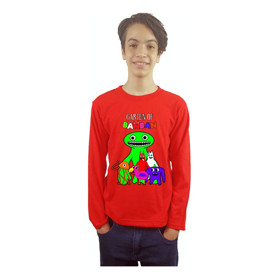 Polera Manga Larga Niños Garten Of Banban Roblox Dtf Cod 001