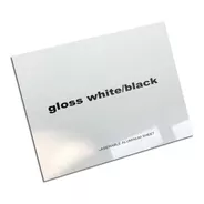 Aluminio Bicapa Laserables 0,45mm X4 Unidades Blanco / Negro