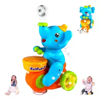Elefante Equilibrista Brinquedo Infantil Crianças Som Anda Cor Colorido