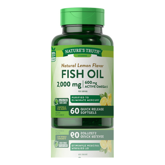 Nature's Truth Omega 3 Fish Oil | 2,000 Mg - 60 Softgels