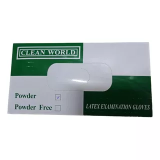 10 Cajas Guantes Latex C/polvo Clean World Examinación X100
