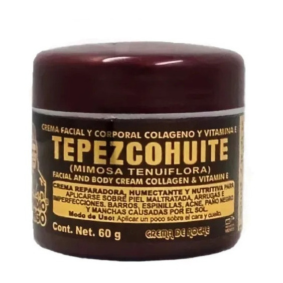 Crema De Tepezcohuite Para La Noche 60 Gr