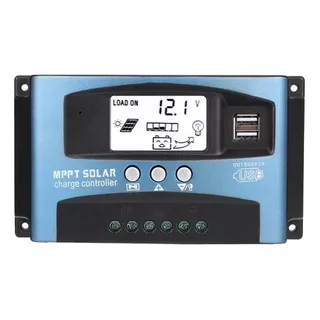 Controlador De Carga Solar Mppt 100a Dual Usb Lcd Display12v