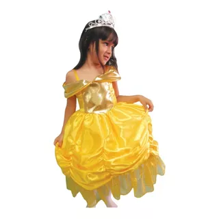 Disfraz Vestido Princesa Bella Bebe Niñas Carnaval
