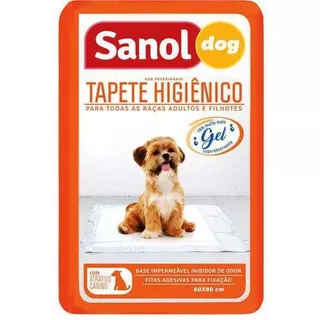 Sanol Dog Tapete Higiênico 80 X 60cm 30 Unidades