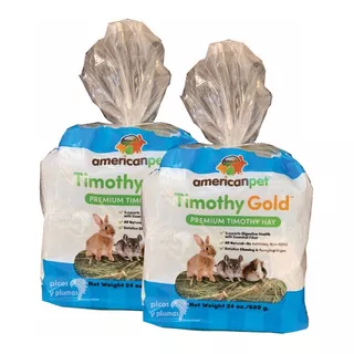 2 Pack Heno Timothy American Pet , El Mejor Para Tu Conejo Cuyo Chinchilla Pues No Contiene Alfalfa, Envío Incluido