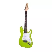 Guitarra Eléctrica Parquer Custom Stratocaster De Caoba 2019 Verde Limón Laca
