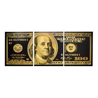 Cuadro Decorativo Dólar Gold 