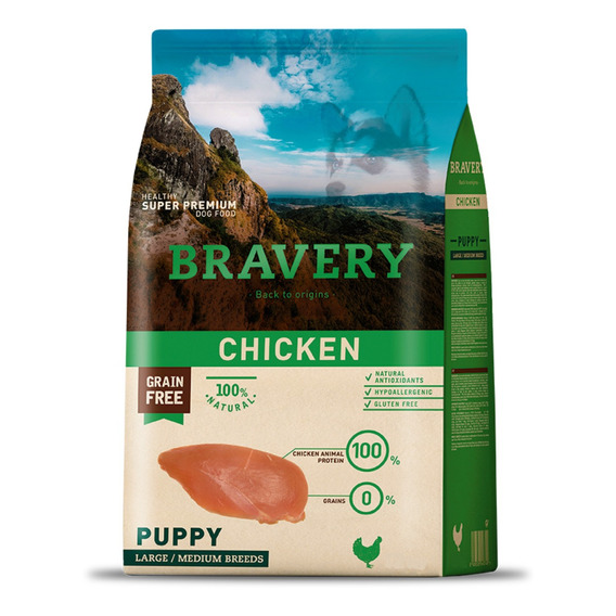 Bravery Chicken Puppy Raza Medianas Y Grandes 4kg