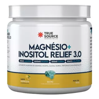 True Magnesio + Inositol 350g True Source Nova Fórmula Sono