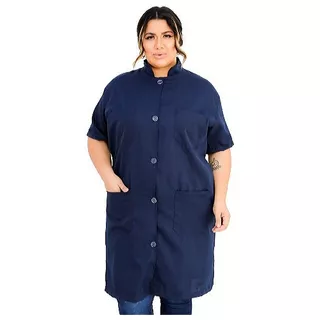 Jaleco De Oxford Resistente Unissex Plus Size Manga Curta 39