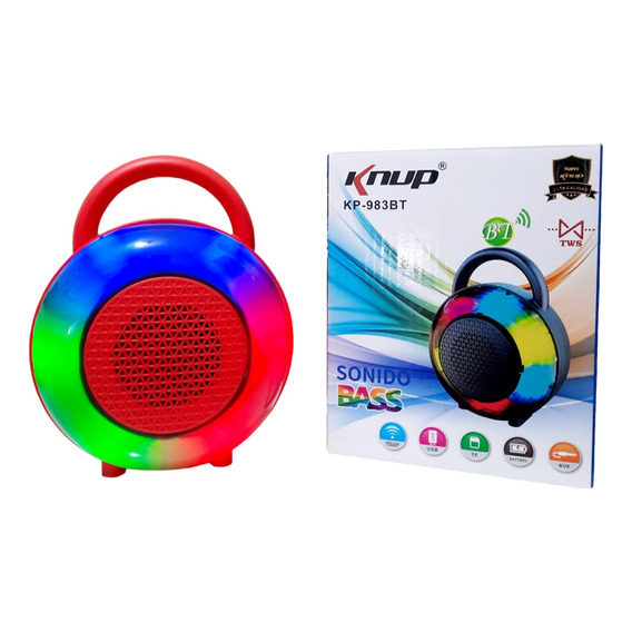  Parlante Altavoz Portatil  Bluetooth Luces Led Color