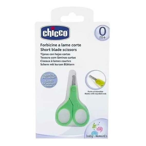 Set de cuidado para bebés Chicco Tijeras con protector Recién Nacidos verde - x 1