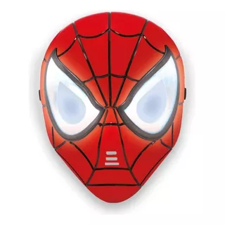 Mascara Spiderman Con Luz Marvel Hombre Araña Ditoys Color Rojo