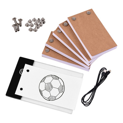 Flip Book Kit Con Almohadilla De Luz Led Caja De La Tableta