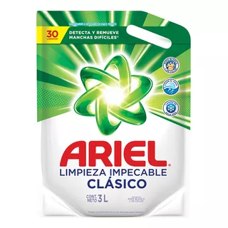 Ariel Clásico Limpieza Impecable Jabón Líquido Repuesto 3 l