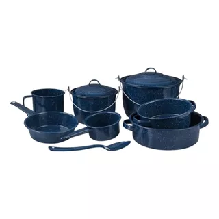 Batería De Cocina De Peltre 10 Piezas Color Azul Cinsa