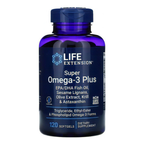 Life Extension Super Omega 3 Plus 120 Softgels Sabor Sin Sabor