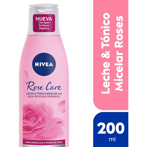 NIVEA Rose Care leche y tónico micelar 2 en 1  200 ml