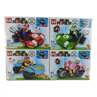 Kit Blocos De Montar Super Mario Kart Corrida Monta Monta