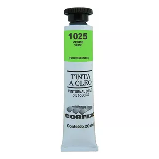 Tinta A Oleo Corfix Fluorescente 1025 Verde 20ml