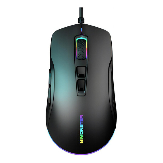 Mouse Gamer Monster Rgb Gaming Kmh5-mbk Color Negro