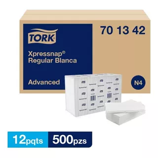 Tork Xpressnap® Regular Blanca Advanced 12 Paq / 500 Pzs