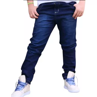 Calça Jeans Juvenil Masculina Com Elastano Tam 10 Ao 16 Anos