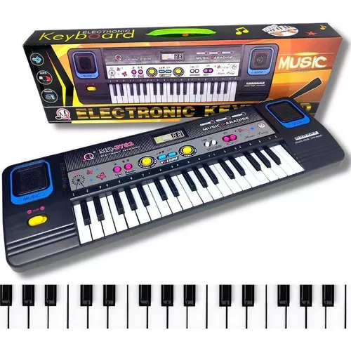 Teclado Musical Piano Infantil Com Microfone Iniciante 37 Teclas 6