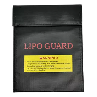 Saco Anti Chama P/ Bateria Lipo Safe Guard Bag Prata 18x23