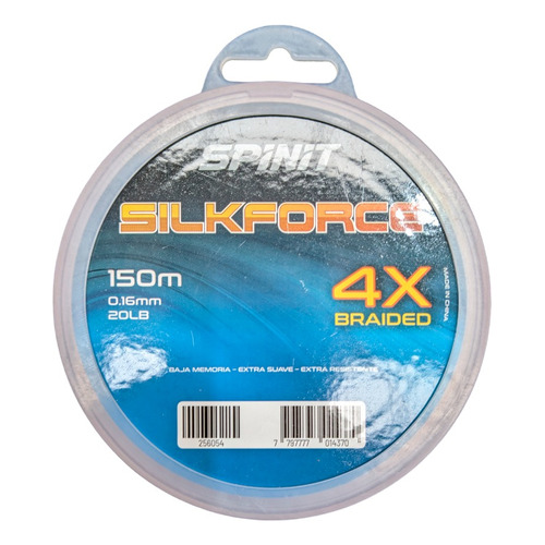 Multifilamento Pesca Spinit Silkforce 4x 150 Metros Color Naranja 0,16mm 20libras