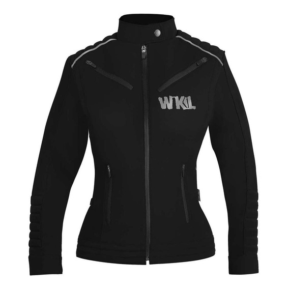 Chamarra Motociclista Mujer Impermeable Protectores Wkl 82 N