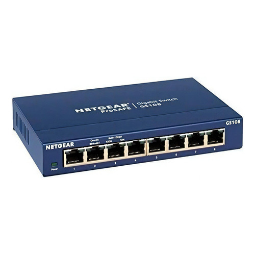 Switch Ethernet Netgear Gs108-400nas Con 8 Puertos Gigabit