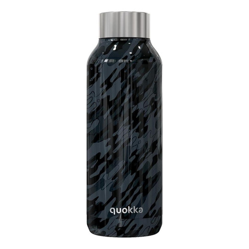 Botella Térmica En Acero Inoxidable Quokka Solid 510ml Color Negro Camo