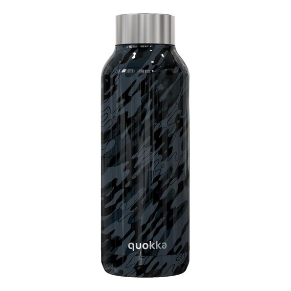 Botella Térmica En Acero Inoxidable Quokka Solid 510ml Color Negro Camo
