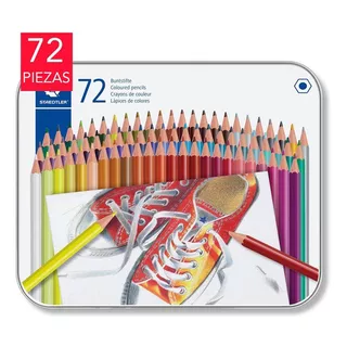 Lapices De Colores Staedtler 72  Caja Metal Profesional