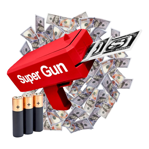 Pistola Lanza Billetes Cash Money Super Gun