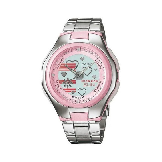 Reloj Para Mujer Casio Lcf_10d_4av Plateado