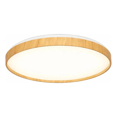 Aplique Plafón Led Boris Madera Con Control Luz Desing Madera Interior