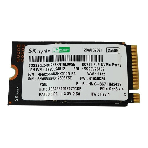 Disco sólido interno SK hynix BC711 256GB
