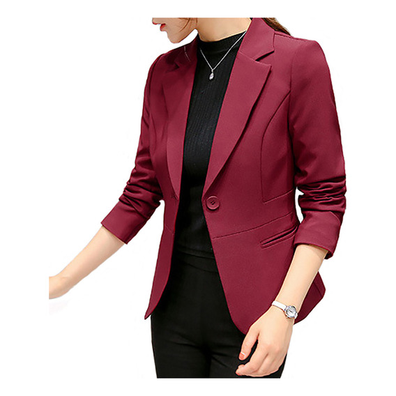 Mycity® Blazer Manga Larga Casual Y Versátil Para Mujer