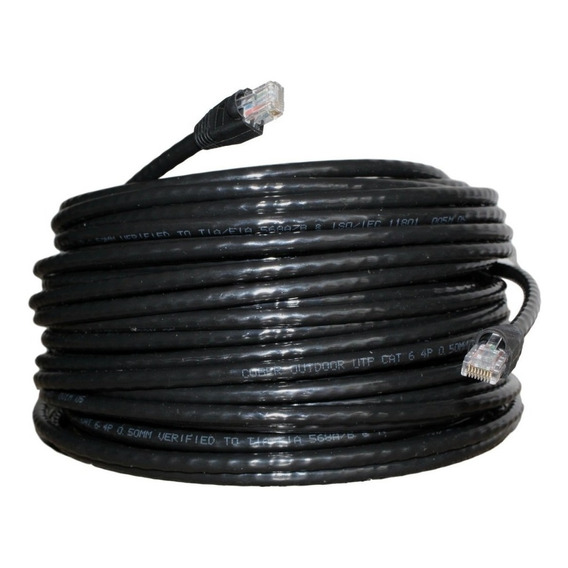 Cable Utp Cat 6 Gigabit Internet Exterior Ponchado X 20 Mts