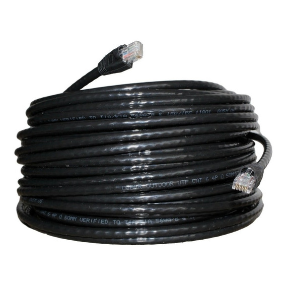 Cable Utp Cat 6 Gigabit Internet Exterior Ponchado X 30 Mts