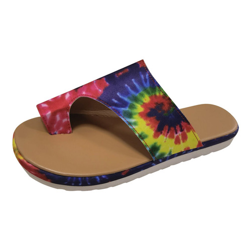 Zapatillas De Mujer K Rainbow Flat Flip Flop Summer 7825 