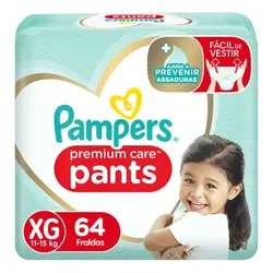 Pampers premium care fraldas descartáveis infantil tamanho XG 64 unidades no Mercado Livre com oferta e cupom de desconto