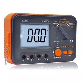 Terrômetro Digital Portátil 2000 Ohm 2 / 3 Fios Ip-4105a