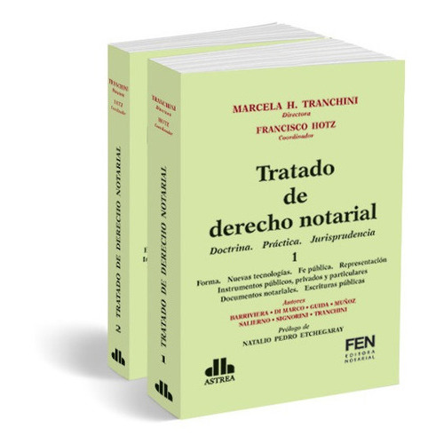Tratado De Derecho Notarial. 2 Tomos - Tranchini, M- Hotz, F