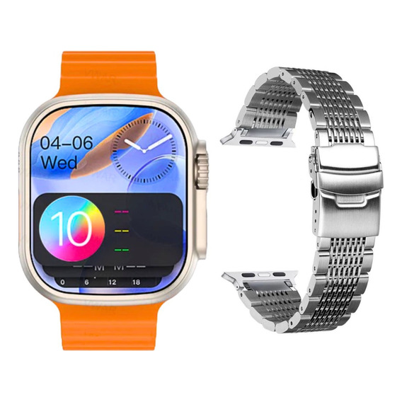 Combo Hello Watch 3 Plus Y Correa Acero Luxury Designer