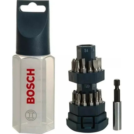 Juego Set Puntas Atornillador Bosch 25 Pzs Magnetico Estuche