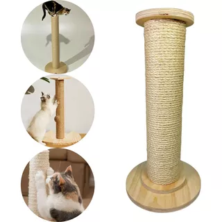 Arranhador De Chão Pra Gatos Vertical Sisal Brinquedo Pet